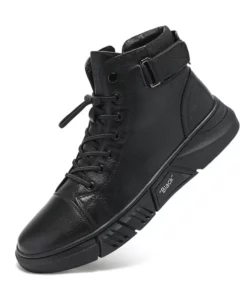 Italian High-Top Lace Up Martin Leather Boots