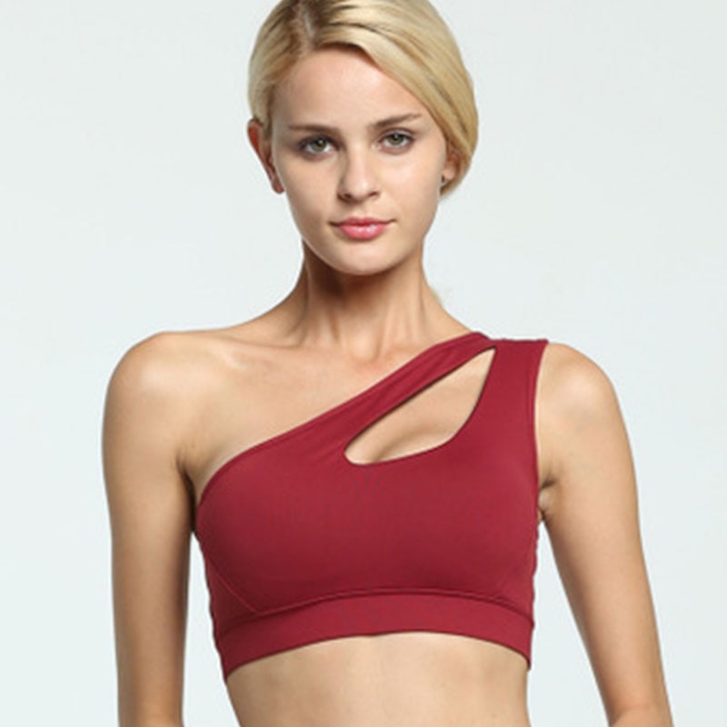 One Shoulder Wireless Sports Bra