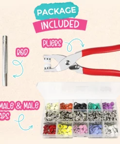 Metal Snaps Buttons DIY Craft Kit