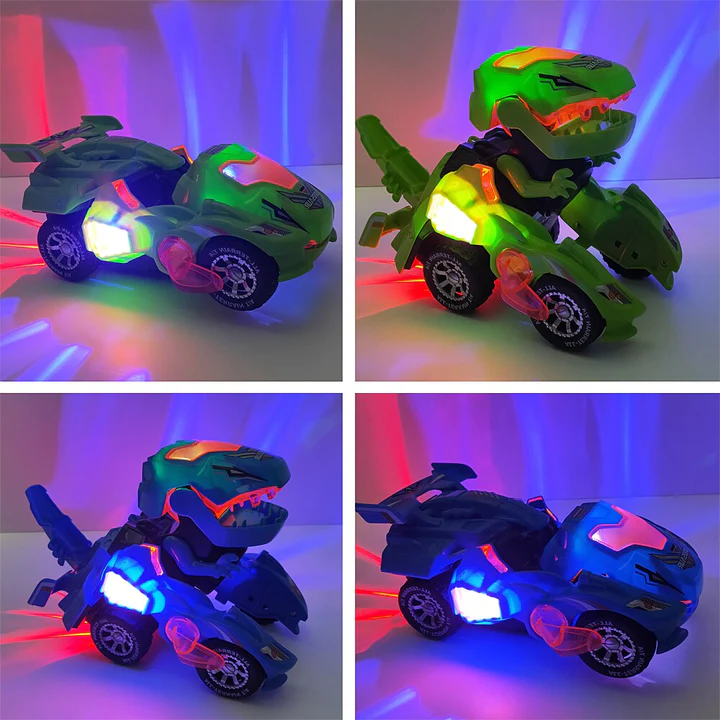 Transforming Dinosaur LED Car