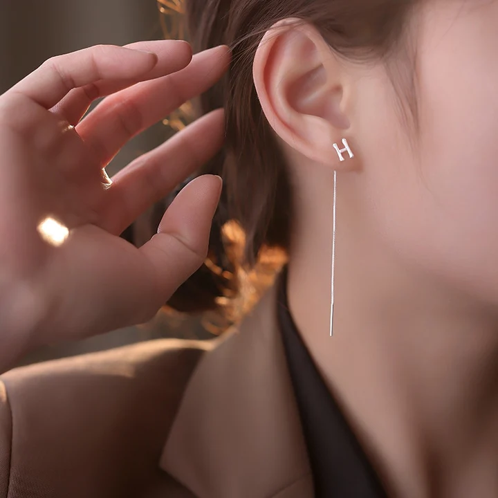 Shiny Alphabet Earrings