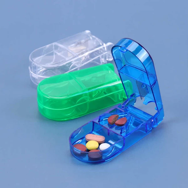 Safety Shield Pill Cutter and Medicine Case