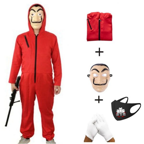 La Casa De Papel Costume and Salvador Dali Mask