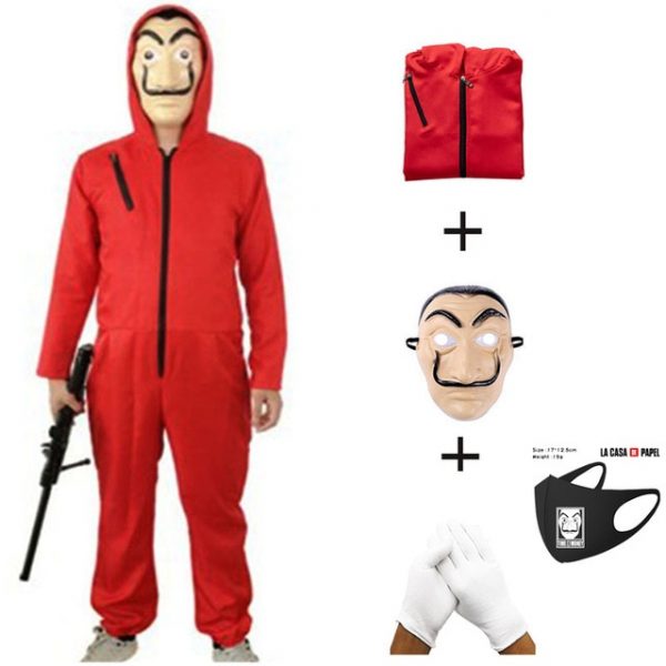 La Casa De Papel Costume and Salvador Dali Mask