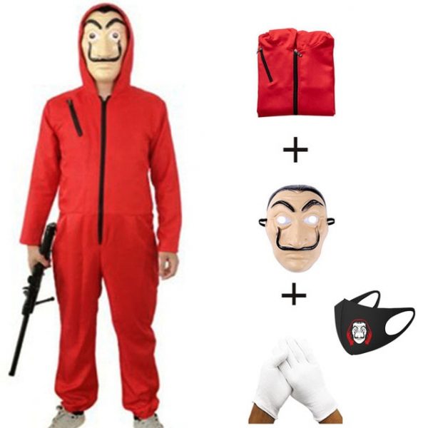 La Casa De Papel Costume and Salvador Dali Mask