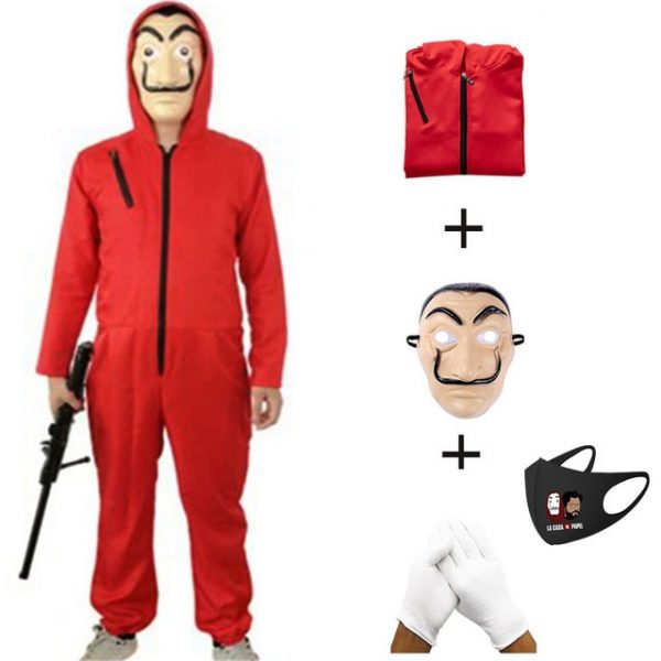 La Casa De Papel Costume and Salvador Dali Mask