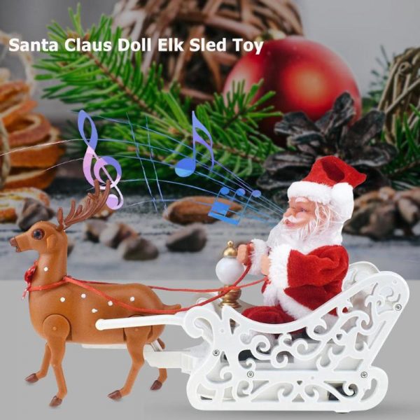 Christmas Riding Deer Santa Claus