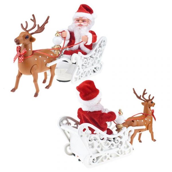 Christmas Riding Deer Santa Claus