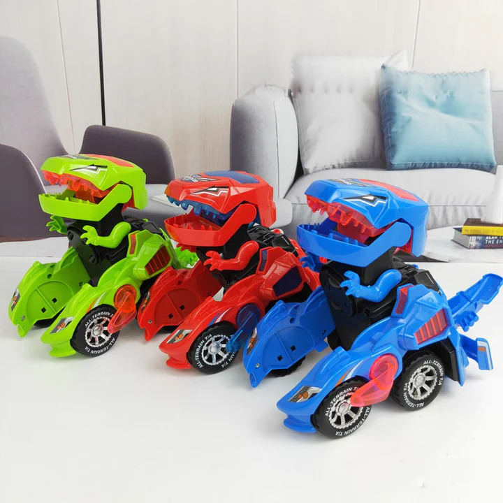 Transforming Dinosaur LED Car