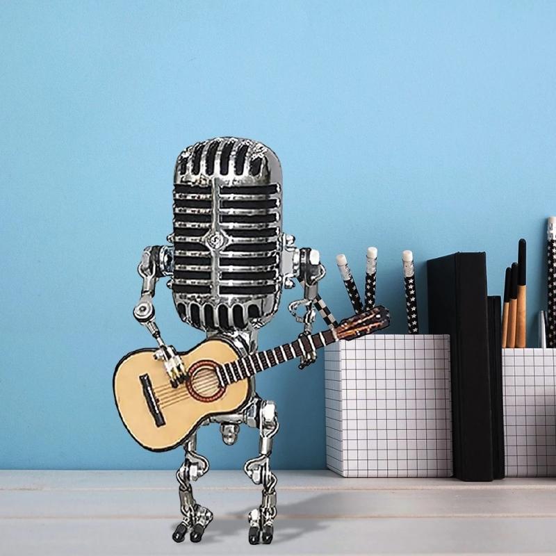 Vintage Microphone Robot Desk Lamp