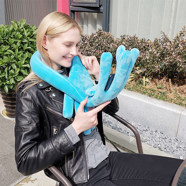 Hand Shaped Travel Pillow Phone Stand