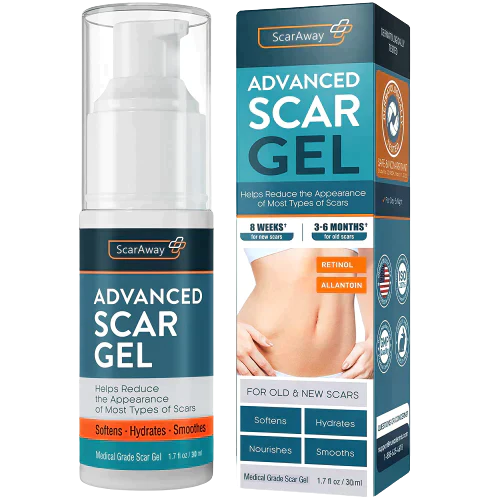 Oveallgo ScarAway Professional Advanced Scar Gel  C-Section, Tummy Tuck, Old Scars, Keloids, Stretch Marks, Burn Scars