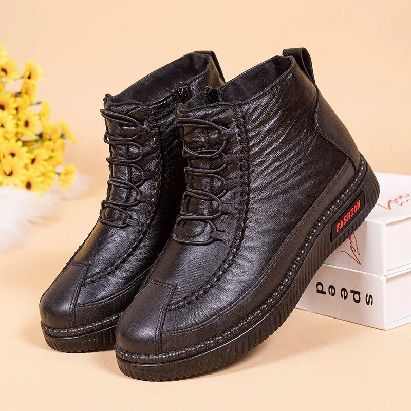 Winter Fleece Thickened Warm Non-Slip Cotton Boots