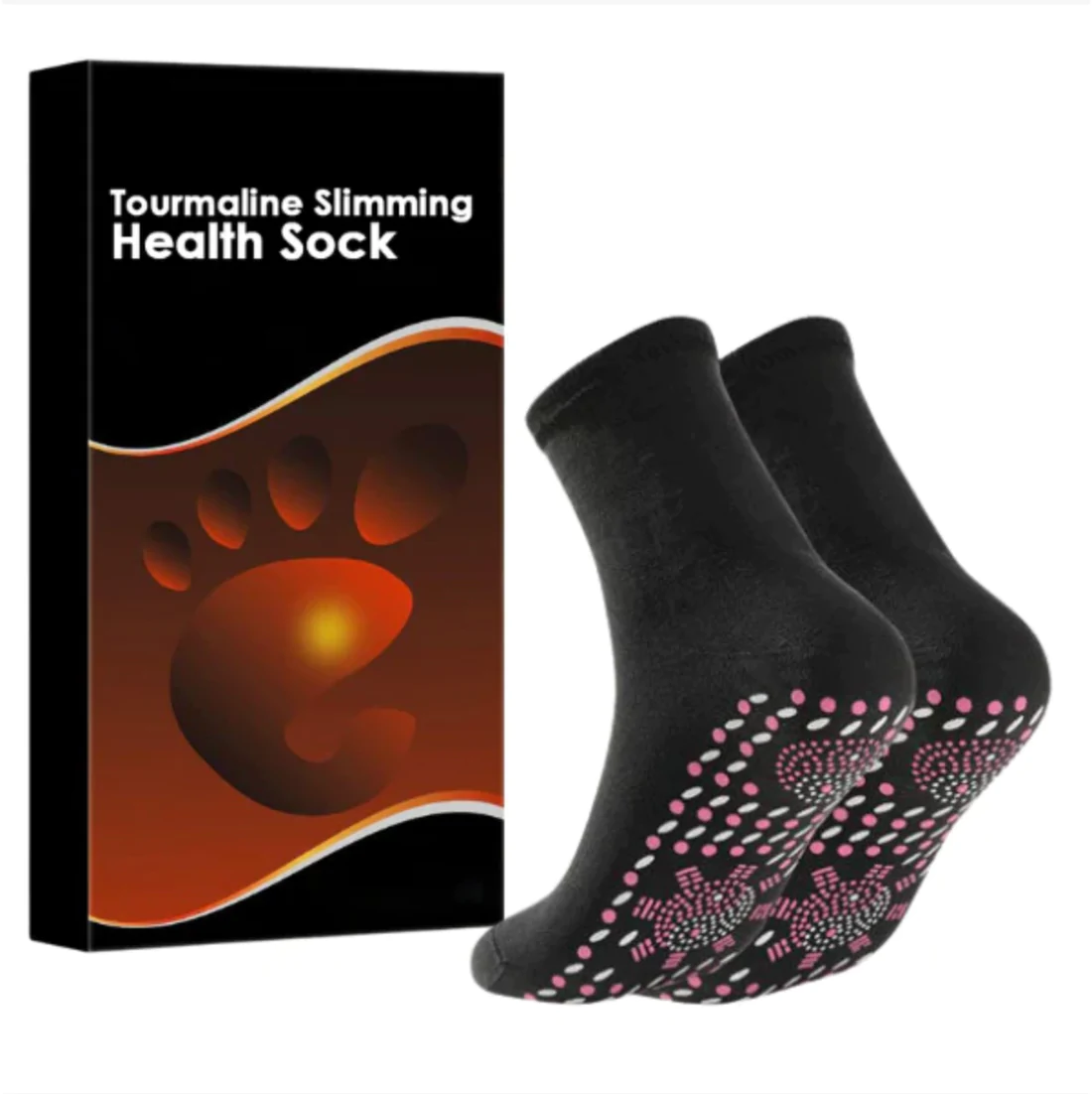 AFIC Tourmaline Lymphvity Self-heating Graphite Health Sock