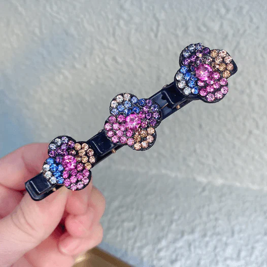 Hair Clip With Crystal Flower