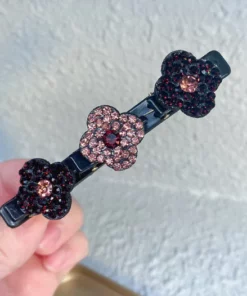 Hair Clip With Crystal Flower