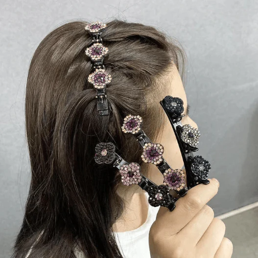 Hair Clip With Crystal Flower