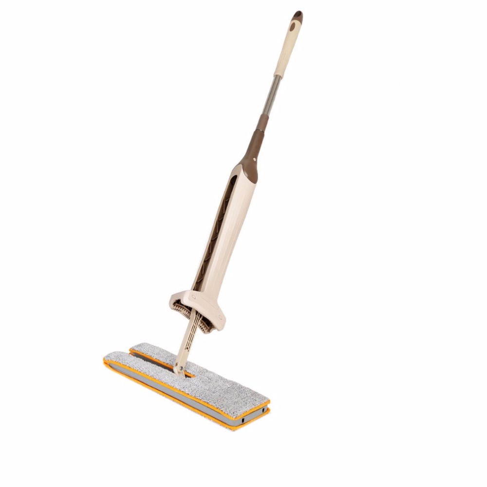 Double-Sided Lazy Mop with Self-Wringing Ability