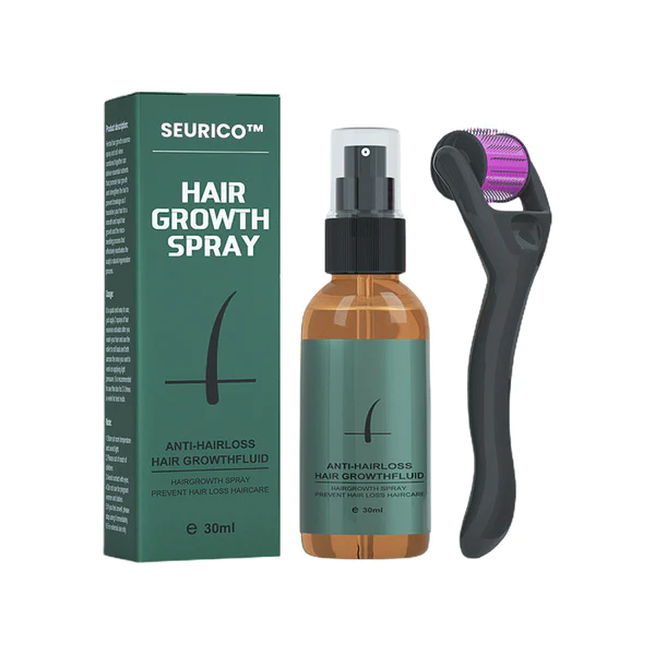 Seurico Beard Growth Natural Spray & Microneedle Roller Set