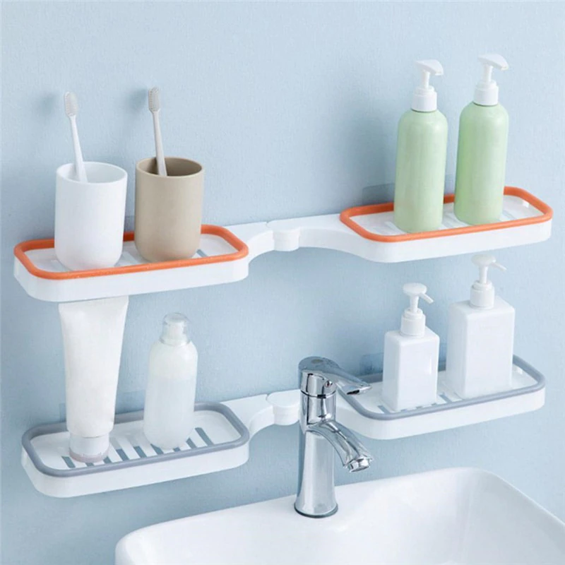 Bathroom Corner Punch-Free Rack