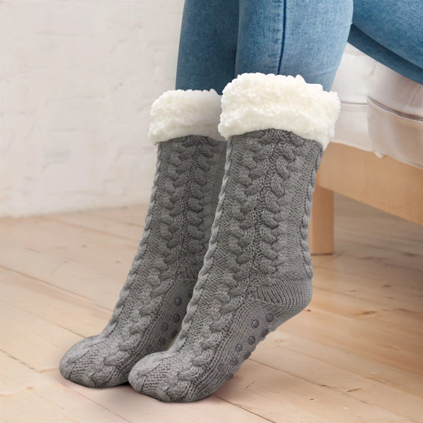 AEXZR Fleece-Lined Slipper Socks