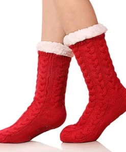 AEXZR Fleece-Lined Slipper Socks