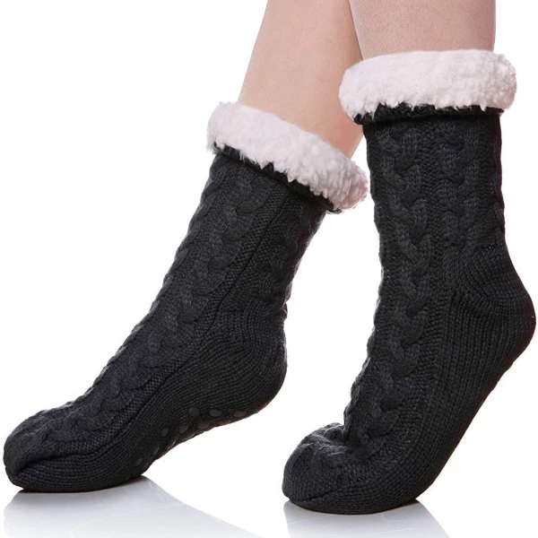 AEXZR Fleece-Lined Slipper Socks