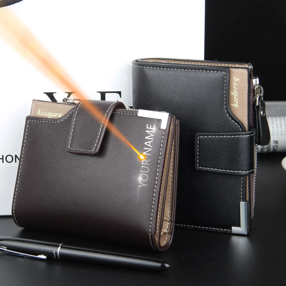 Short Luxury Men Zipper Wallets