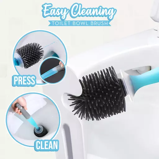 Silicone Cleaner Spray Toilet Bowl Brush