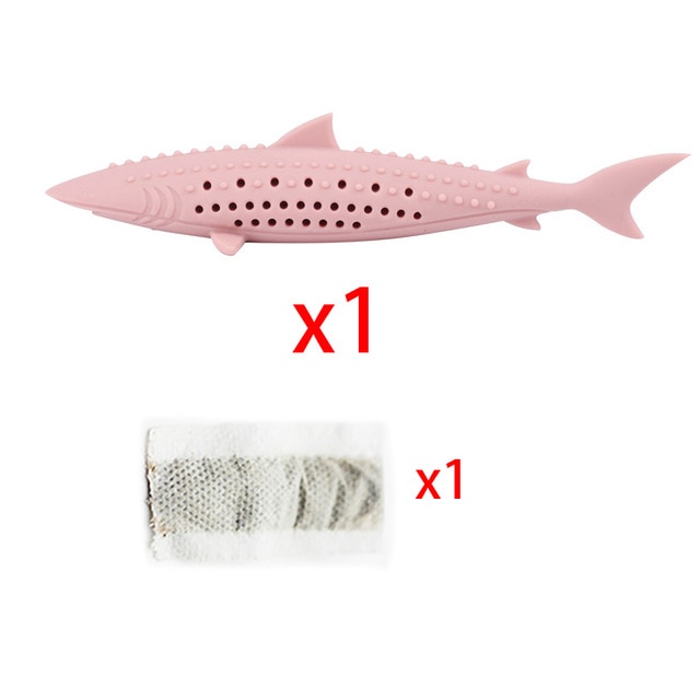 Silicone Mint Fish Cat Toy