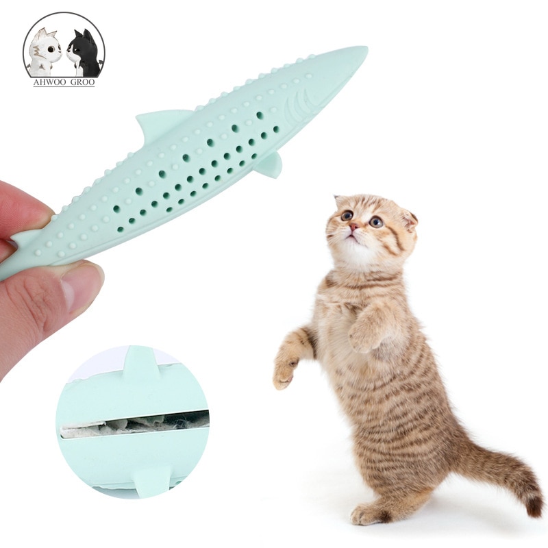 Silicone Mint Fish Cat Toy