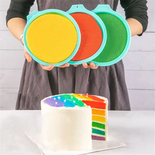 8ł Silicone Rainbow Cake Mold Set