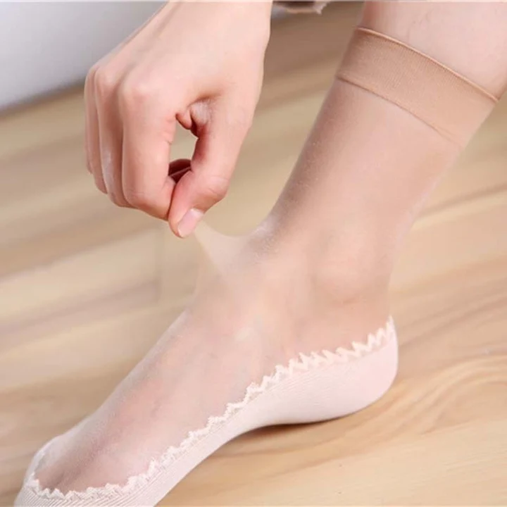 Silky Anti Slip Cotton Socks