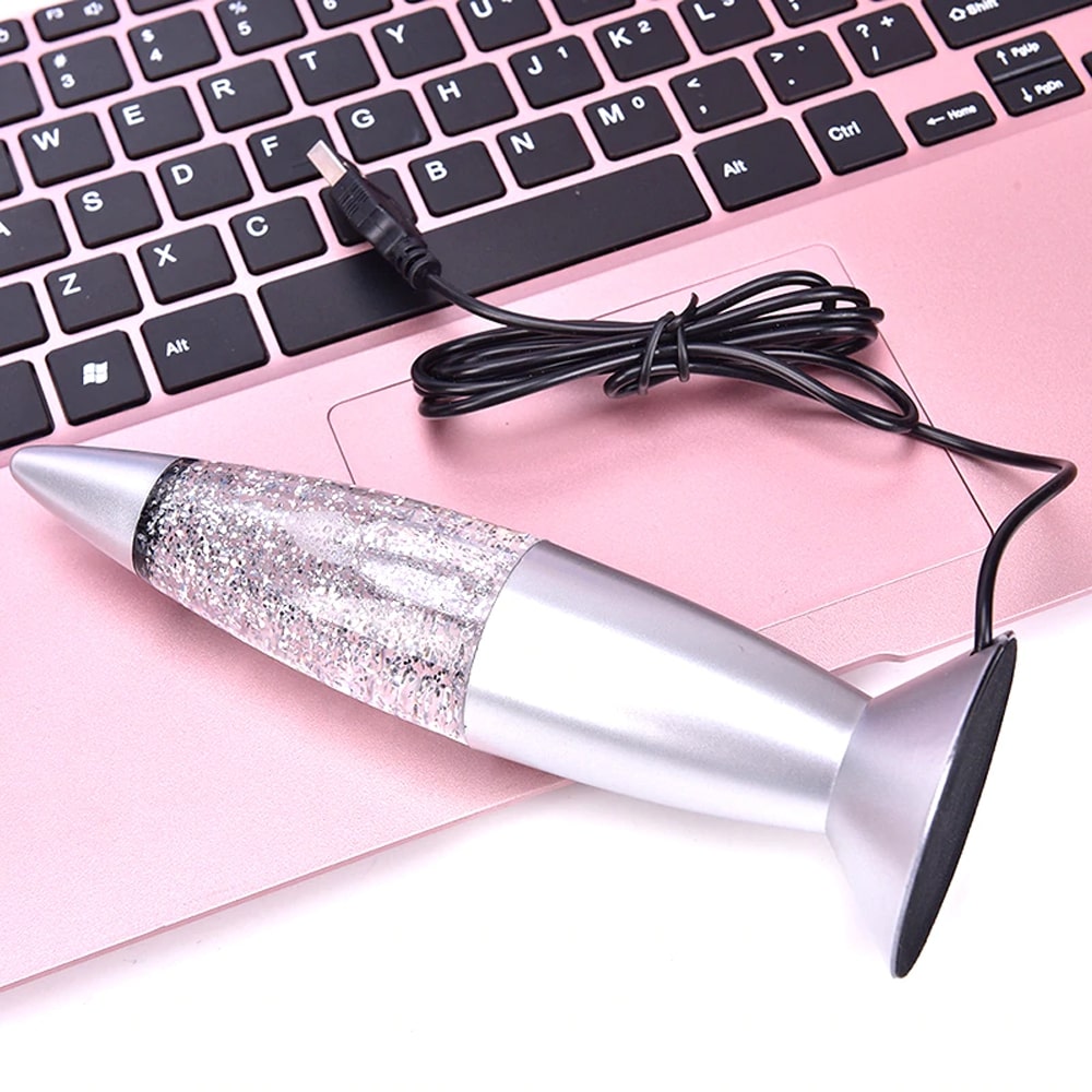 Silver Glitter Lava Lamp