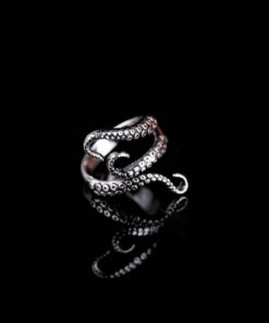 Silver Octopus Tentacle Ring