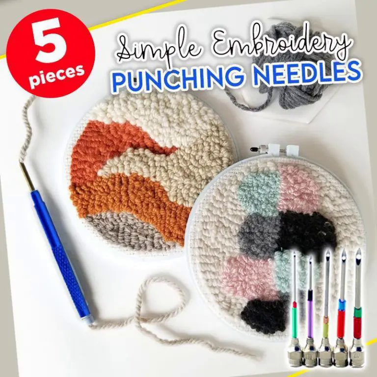 Simple Embroidery Punching Needles (5pcs)