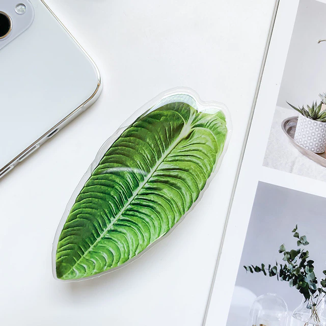 Cute Green Leaves Smartphone Holder