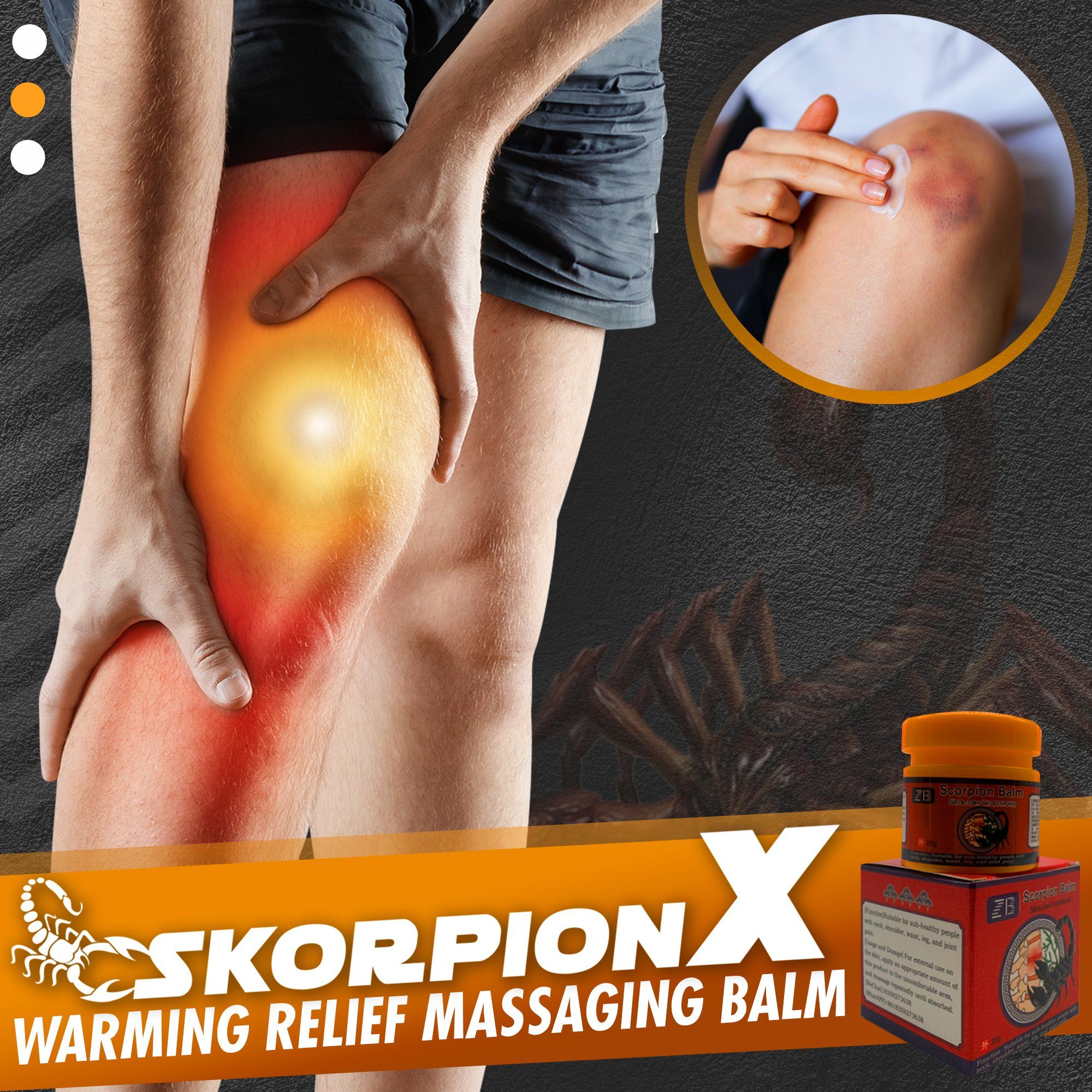 SkorpionX Warming Pain Relief Massaging Balm