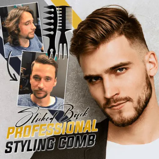 Slicked-Back Professional Styling Comb For Men