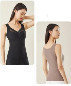 Slim Stretchy Warm Undershirt with Padded Bra