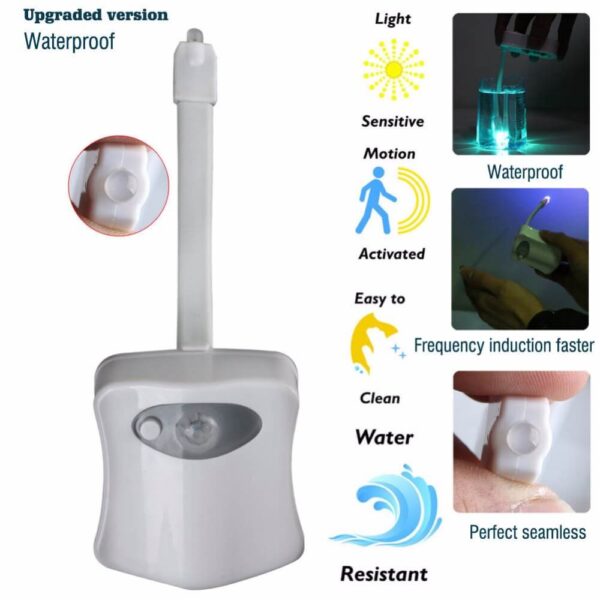 8-Colors Motion Sensor LED Toilet Night Light