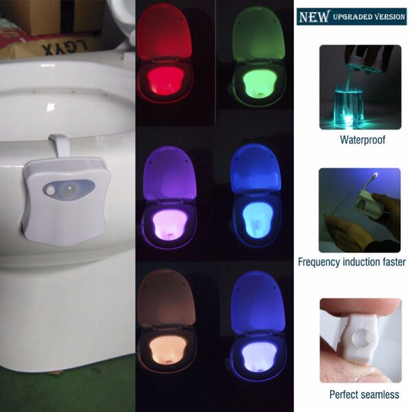 8-Colors Motion Sensor LED Toilet Night Light