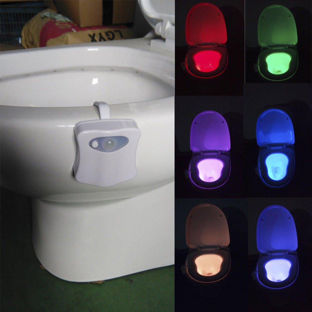 8-Colors Motion Sensor LED Toilet Night Light