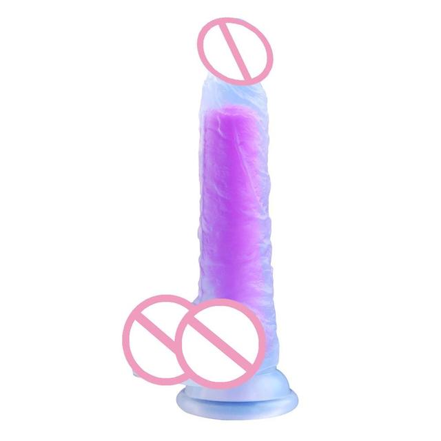 Soft Silicone Rainbow Dildo With Suction Cup