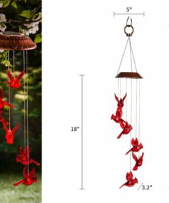 Solar Cardinal Wind Chime Light