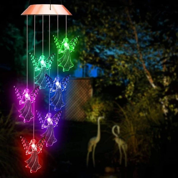 Solar Guardian Angel Wind Chime Light