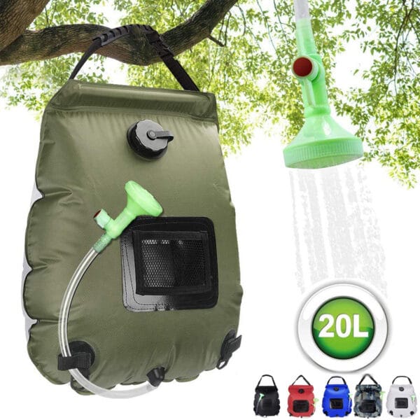 Solar-Powered Portable Travel Heated Shower Bag