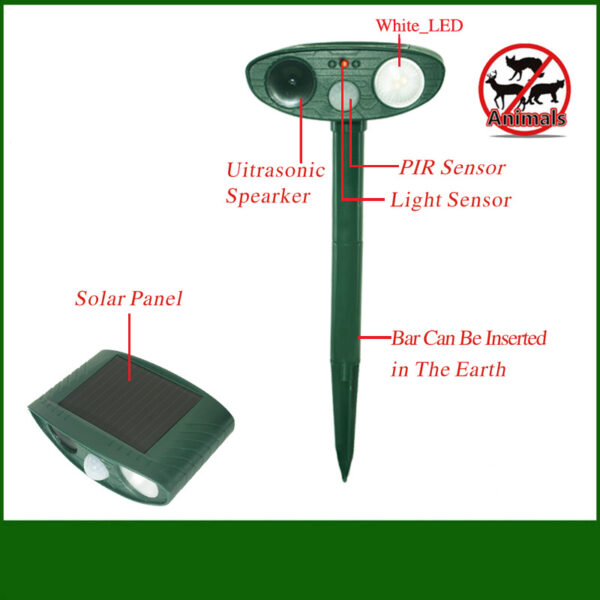 Solar Powered Ultrasonic Animal Repeller