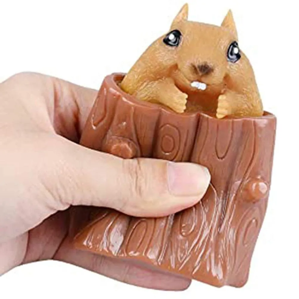 Squeezing Squirrel Cup Dog Toys