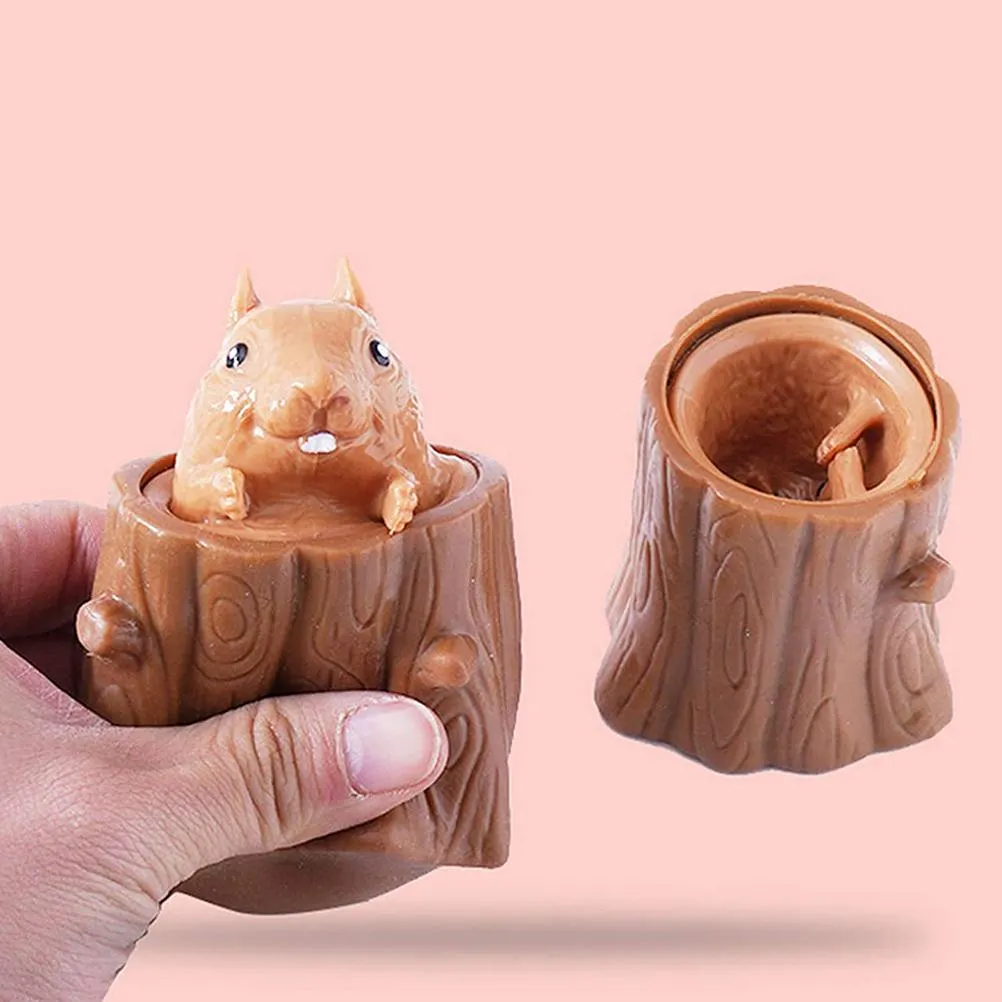 Squeezing Squirrel Cup Dog Toys